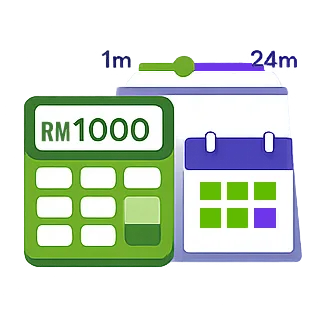 Pilih jumlah dan tempoh